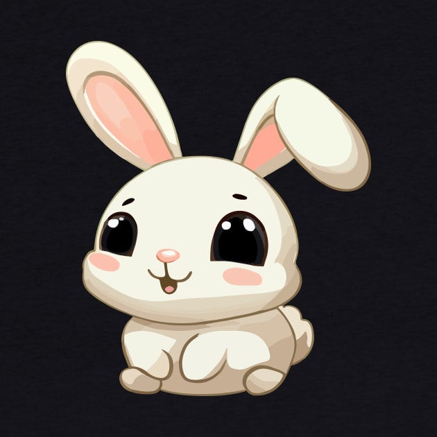 cute baby bunny cartoon vector illustration by art poo